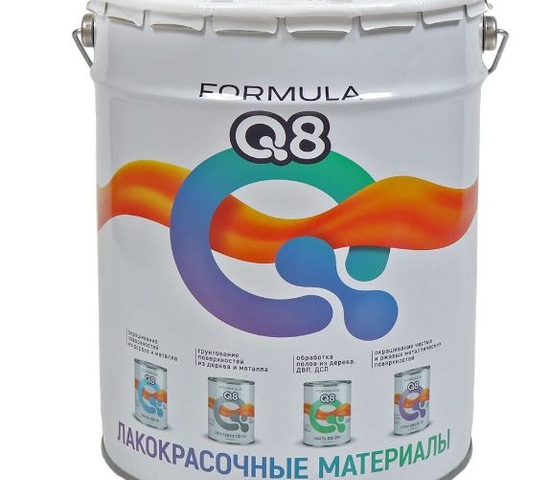Грунт-эмаль по ржавчине белая 20 кг FORMULA Q8 3в1