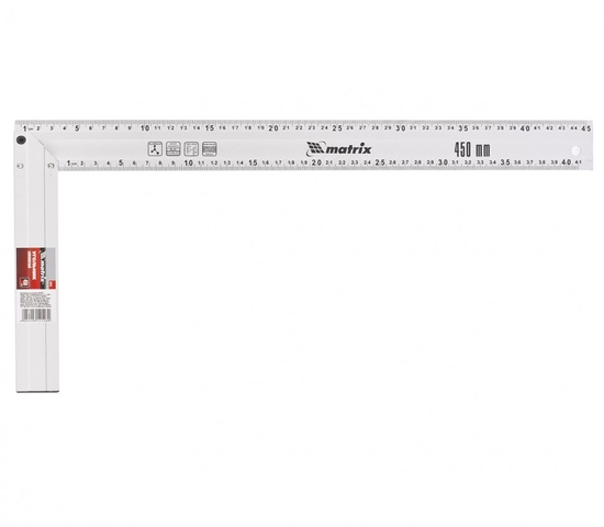 Угольник, 450 мм, алюминиевый, литой// Matrix