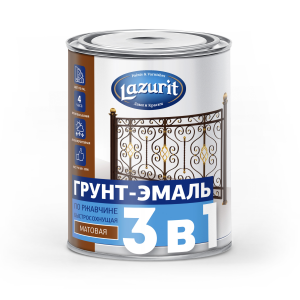 Грунт-эмаль по ржавчине быстросохнущая зеленая  RAL6029 (0,9кг;14шт) «LAZURIT»