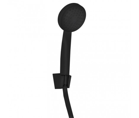 ZERIX SHOWER SET-02B (шланг, лейка, кронштейн) цвет черный (20 шт/ящ)