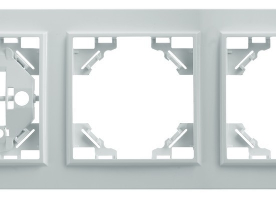Рамка трехместная горизонтальная, серия Эрна, PFR00-9003-01, белый