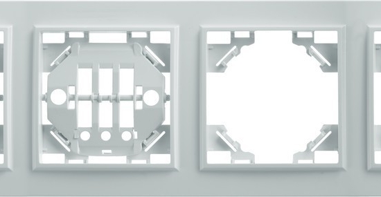Рамка четырехместная горизонтальная, серия Эрна, PFR00-9004-01, белый