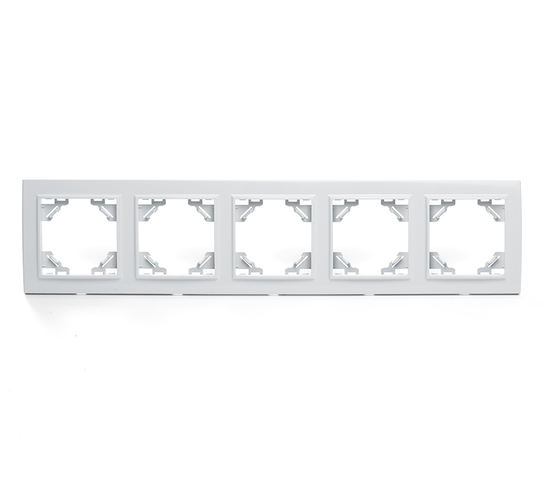 Рамка пятиместная горизонтальная, серия Эрна, PFR00-9005-01, белый