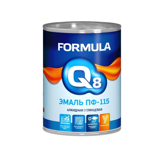 Эмаль ПФ 115 зеленая 0,8 кг FORMULA Q8