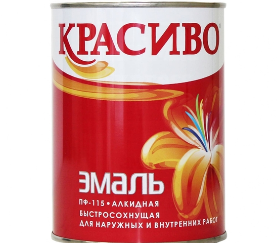 Эмаль ПФ-115 Красиво Белая / 5 кг																																									