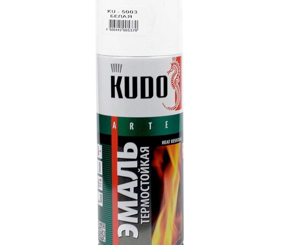 Эмаль термостойкая белая / 520 мл / KUDO