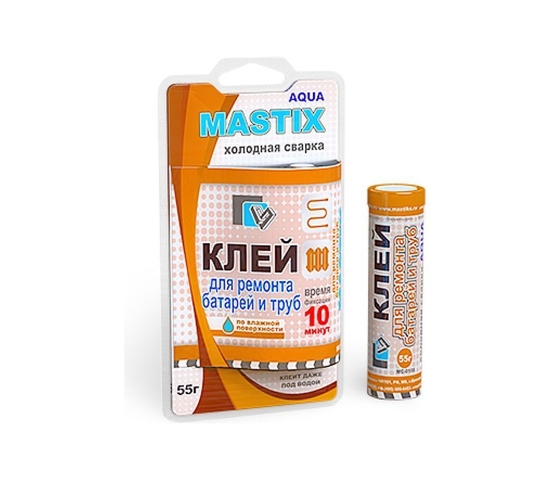 Холодная сварка  «Mastix» для сантехники (55гр;24шт)