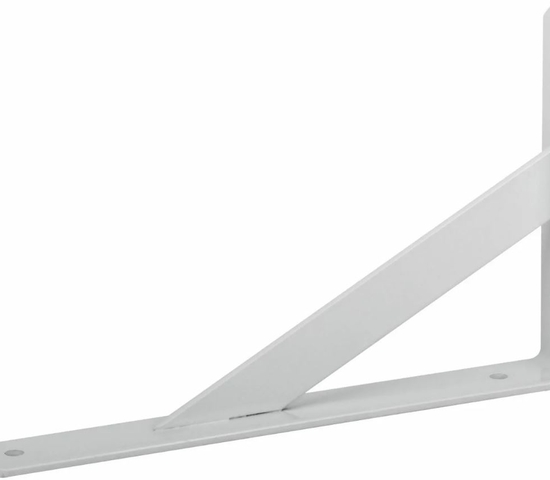 Уголок-кронштейн усиленный белый 250х200 мм