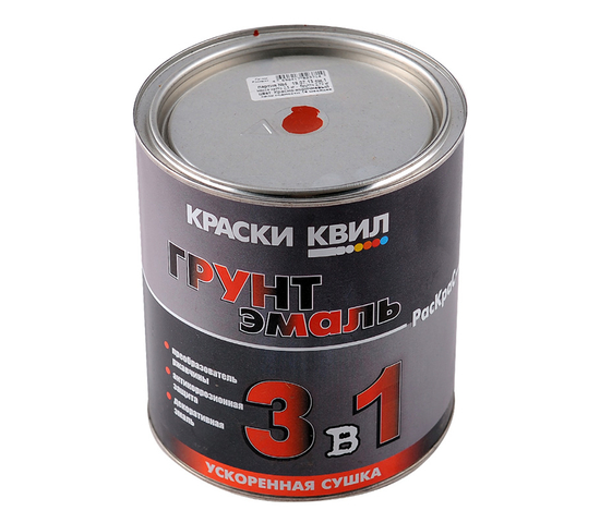 Грунт-эмаль Раскрас красно-корич / 2,5 кг / 3в1