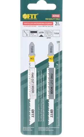 Полотна по дереву, HCS, шлифованные под свободным углом зубья, 100/74/2,5 мм (T101B), 2 шт.
