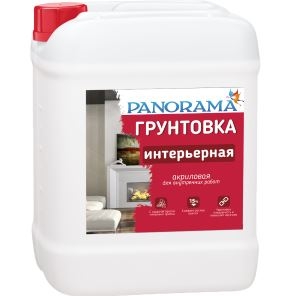 Грунтовка «Panorama» Глубокого проникновения акриловая NEW с розовым индик.нанесения ( 5кг)