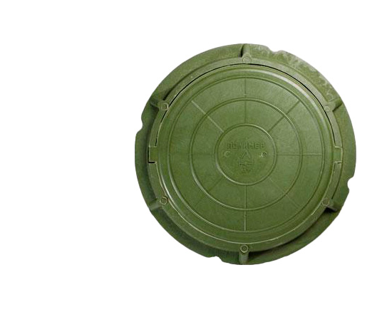 Люк полимерно-композитный легкий  460/60 мм (зеленый) круглый до 1,5 тонн