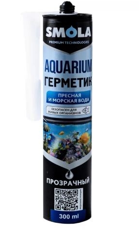 Силикон аквариумный SMOLA AQUARIUM, прозрачный (300мл;12шт)