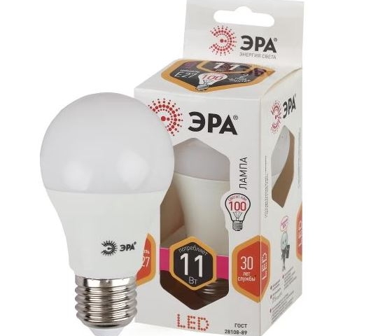 Лампа светодиодная ЭРА LED smd A60-11w-827-E27