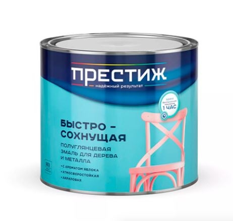 Эмаль акриловая п/гл / ПРЕСТИЖ ЧЕРНАЯ  / 1,9 кг