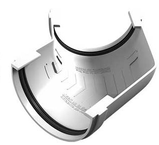 Угол желоба Универс БЕЛ 130х135° (14063)