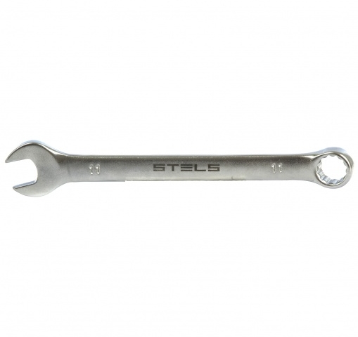 Ключ комбинированный, 11 мм, CrV, матовый хром// Stels