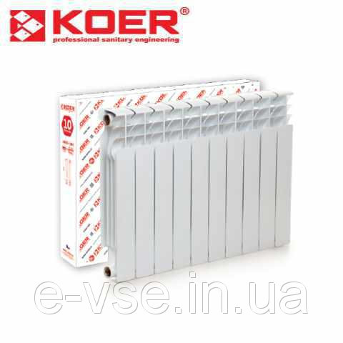 Биметаллический радиатор KOER EXTREME 500/100, 10  (2000 Вт)