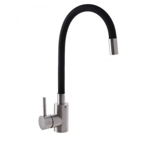 Смеситель д/кухни нерж/сталь MIXXUS SUS-011 REFL.BLACK (черный) 