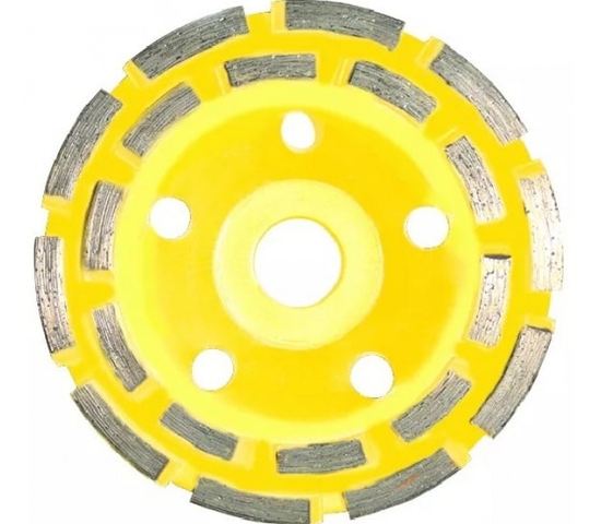 Диск алмазный шлифовальный, посадочный диаметр 22,2 мм, сегментный, двойной ряд 125 мм
