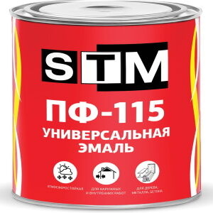Эмаль ПФ-115 универсальная алкидная красная (0,9кг;14шт) «STM»